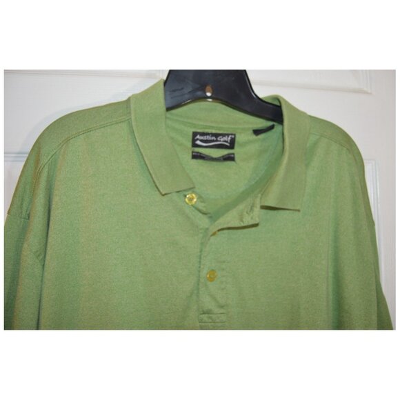 Austin Golf Men's Short 3/4 Sleeve Collared Pullover Polo Shirt Green Size XL - Picture 3 of 3